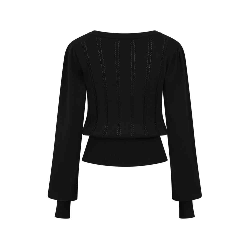 Banned - Angel Pointelle Knit Gebreide trui - Zwart